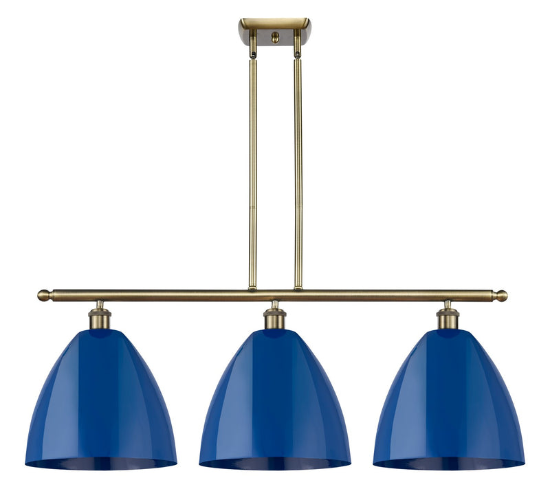 Innovations 516-3I-AB-MBD-12-BL Three Light Island Pendant, Antique Brass