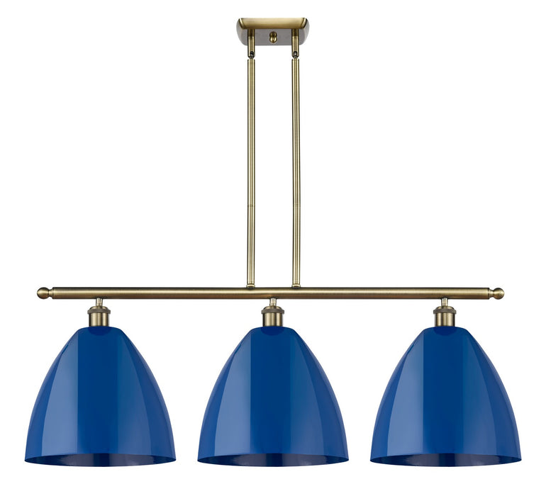 Innovations 516-3I-AB-MBD-12-BL Three Light Island Pendant, Antique Brass