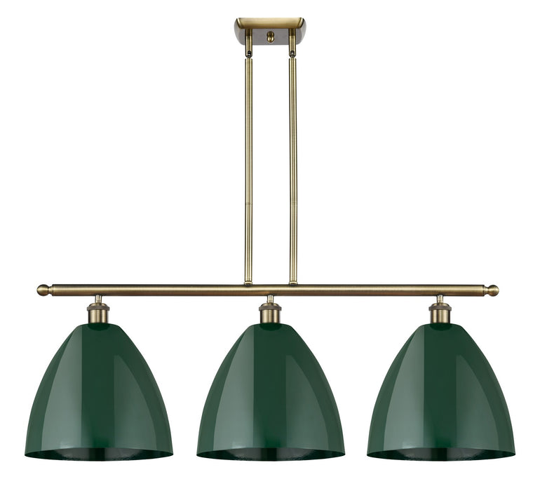 Innovations 516-3I-AB-MBD-12-GR Three Light Island Pendant, Antique Brass