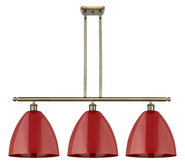Innovations 516-3I-AB-MBD-12-RD Three Light Island Pendant, Antique Brass