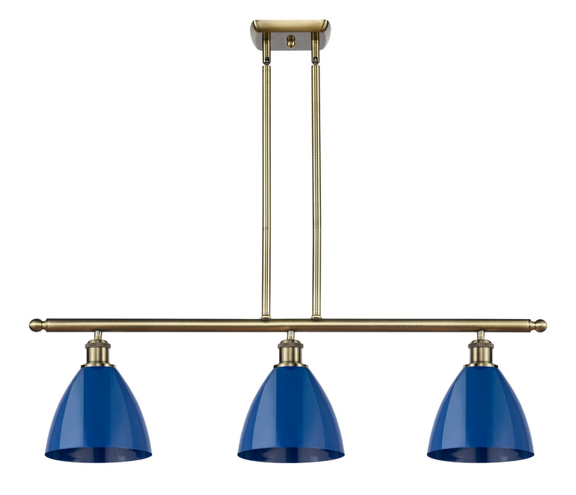 Innovations 516-3I-AB-MBD-75-BL Three Light Island Pendant, Antique Brass
