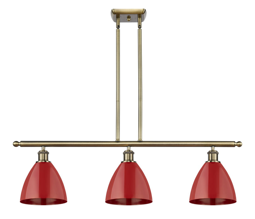 Innovations 516-3I-AB-MBD-75-RD Three Light Island Pendant, Antique Brass