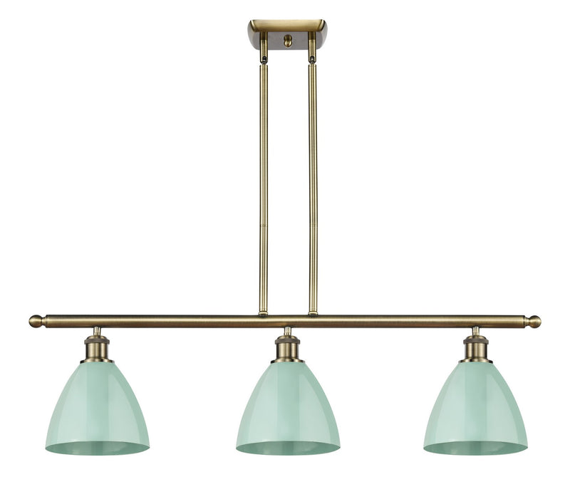 Innovations 516-3I-AB-MBD-75-SF Three Light Island Pendant, Antique Brass