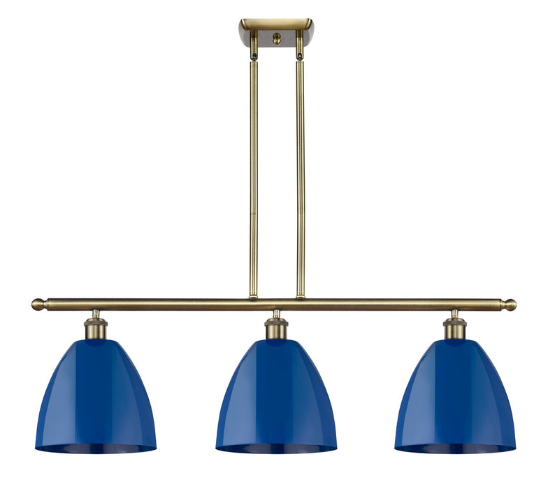 Innovations 516-3I-AB-MBD-9-BL Three Light Island Pendant, Antique Brass