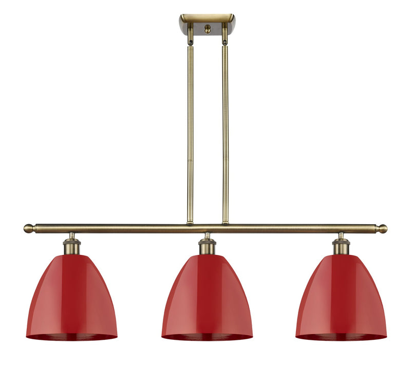 Innovations 516-3I-AB-MBD-9-RD Three Light Island Pendant, Antique Brass