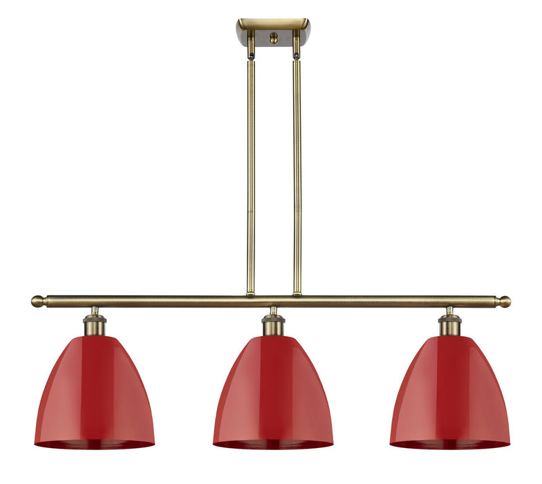 Innovations 516-3I-AB-MBD-9-RD Three Light Island Pendant, Antique Brass