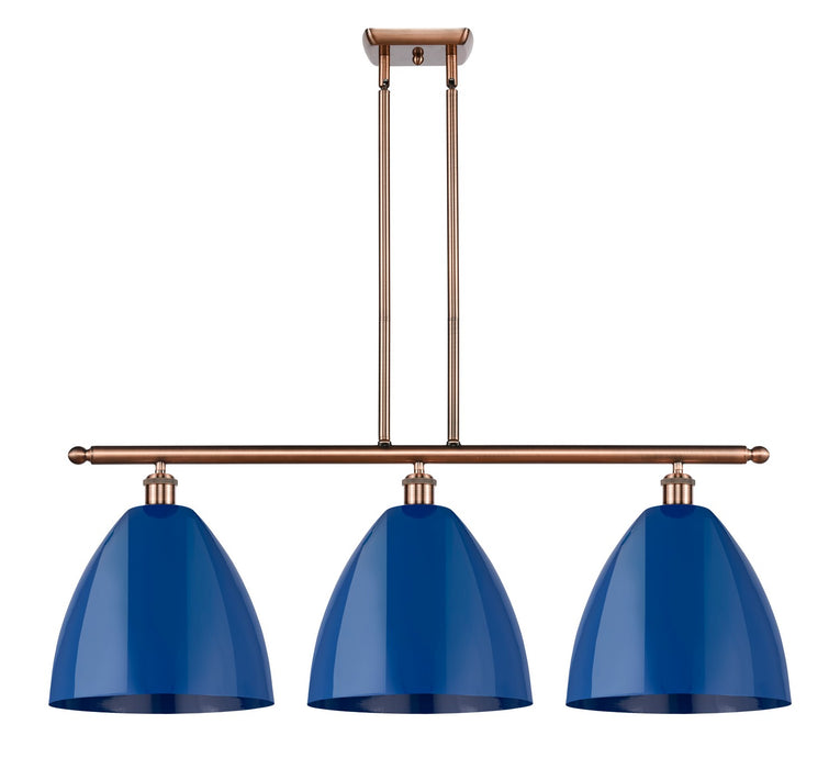 Innovations 516-3I-AC-MBD-12-BL Three Light Island Pendant, Antique Copper