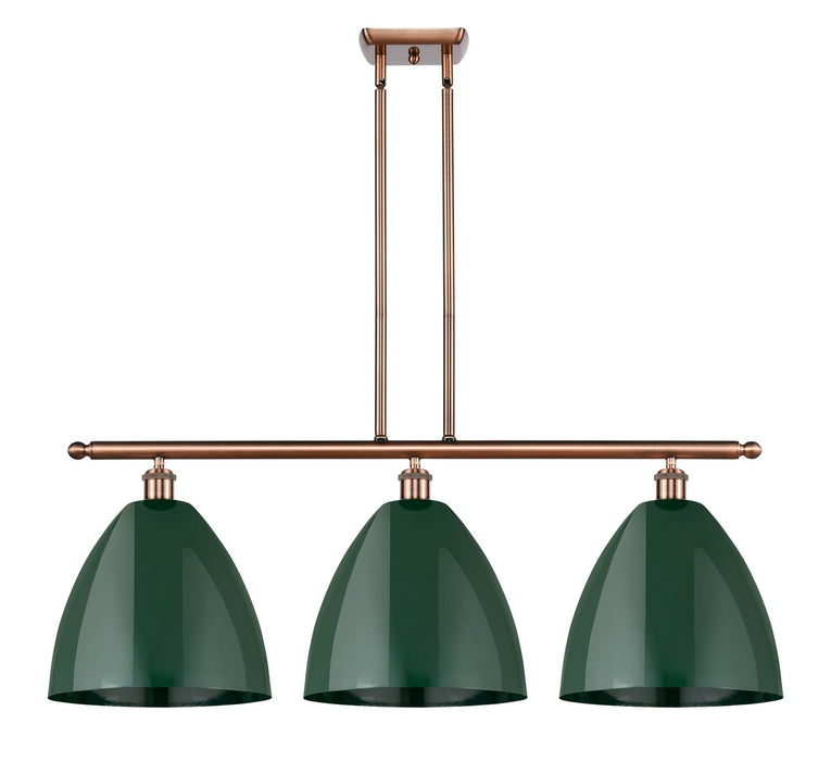 Innovations 516-3I-AC-MBD-12-GR Three Light Island Pendant, Antique Copper