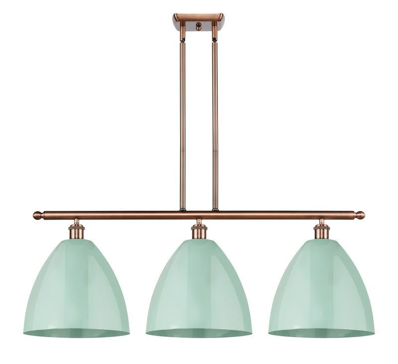 Innovations 516-3I-AC-MBD-12-SF Three Light Island Pendant, Antique Copper
