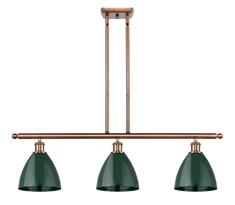Innovations 516-3I-AC-MBD-75-GR Three Light Island Pendant, Antique Copper