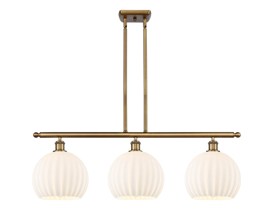 Innovations 516-3I-BB-G1217-10WV LED Island Pendant, Brushed Brass