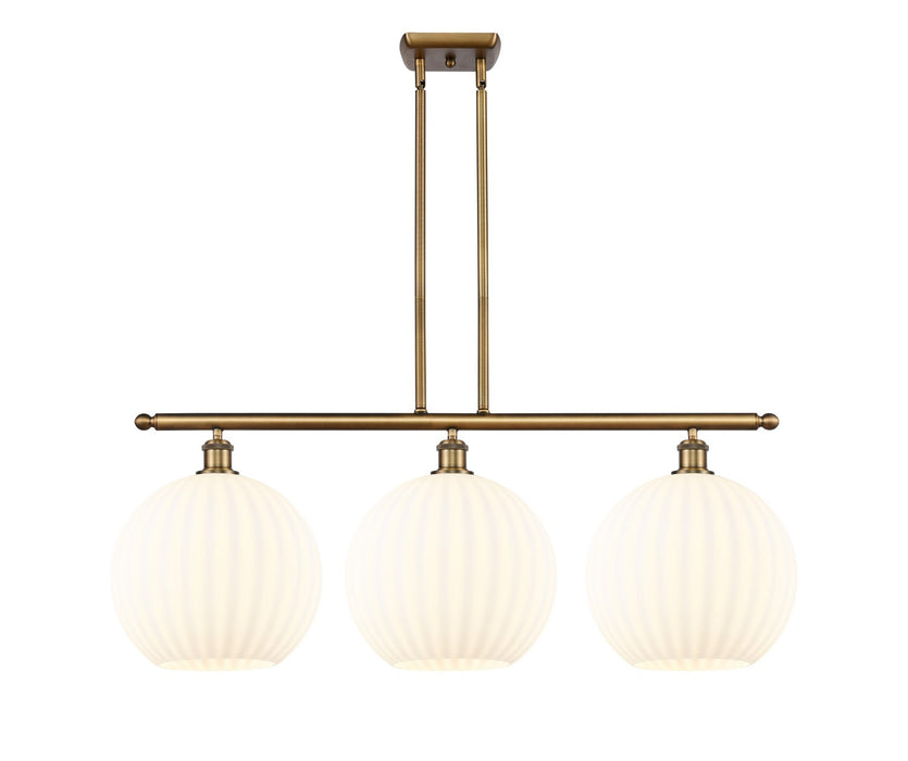 Innovations 516-3I-BB-G1217-12WV LED Island Pendant, Brushed Brass