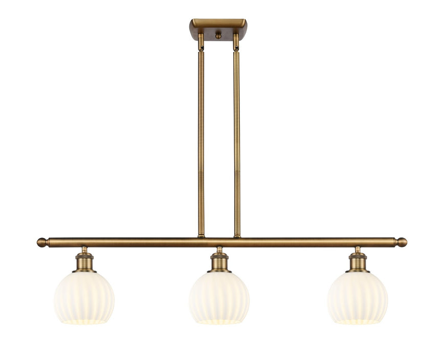 Innovations 516-3I-BB-G1217-6WV LED Island Pendant, Brushed Brass
