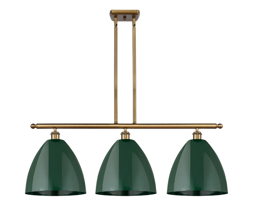 Innovations 516-3I-BB-MBD-12-GR Three Light Island Pendant, Brushed Brass
