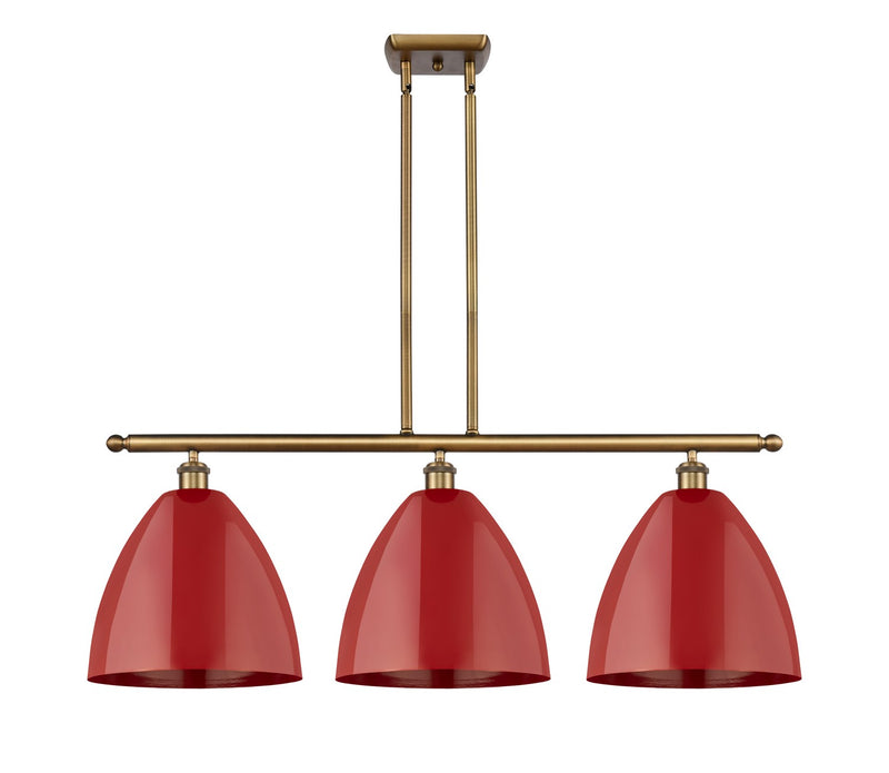 Innovations 516-3I-BB-MBD-12-RD Three Light Island Pendant, Brushed Brass
