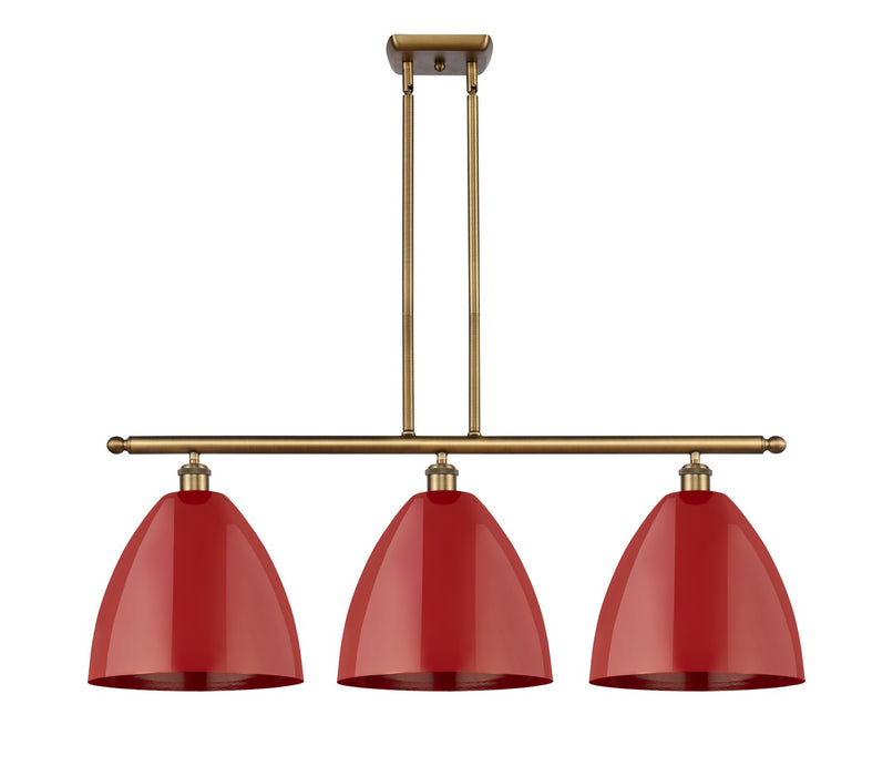 Innovations 516-3I-BB-MBD-12-RD Three Light Island Pendant, Brushed Brass