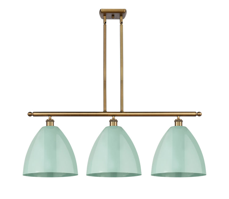 Innovations 516-3I-BB-MBD-12-SF Three Light Island Pendant, Brushed Brass
