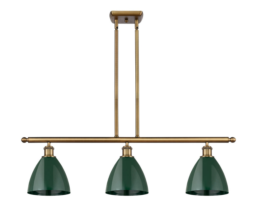 Innovations 516-3I-BB-MBD-75-GR Three Light Island Pendant, Brushed Brass