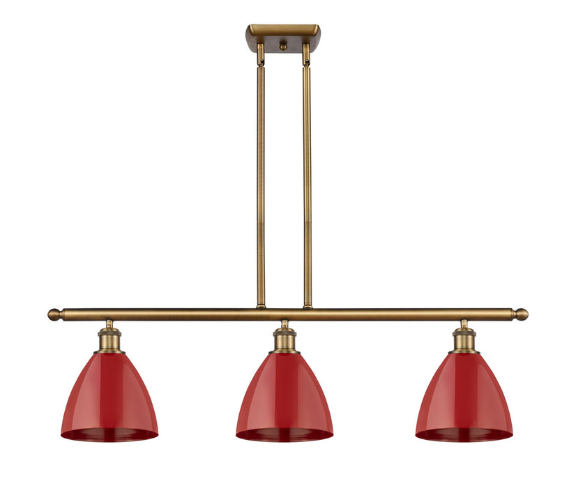 Innovations 516-3I-BB-MBD-75-RD Three Light Island Pendant, Brushed Brass