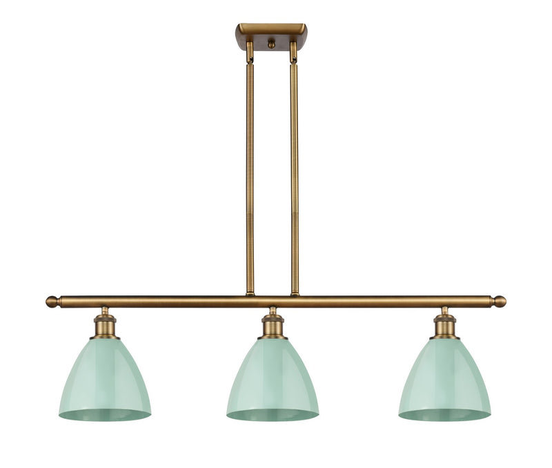 Innovations 516-3I-BB-MBD-75-SF Three Light Island Pendant, Brushed Brass