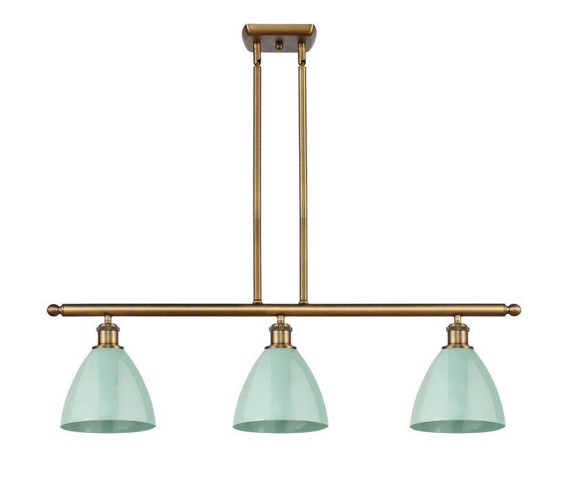 Innovations 516-3I-BB-MBD-75-SF Three Light Island Pendant, Brushed Brass