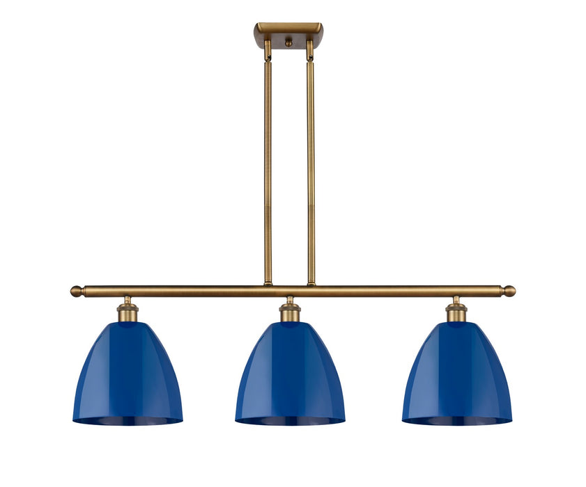 Innovations 516-3I-BB-MBD-9-BL Three Light Island Pendant, Brushed Brass