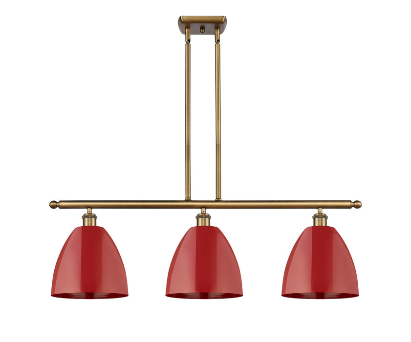 Innovations 516-3I-BB-MBD-9-RD Three Light Island Pendant, Brushed Brass