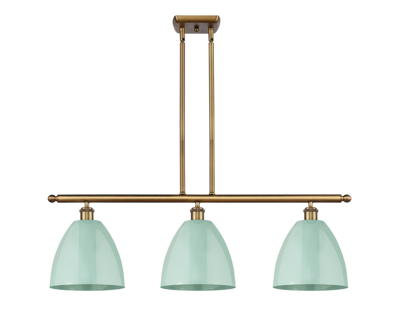 Innovations 516-3I-BB-MBD-9-SF Three Light Island Pendant, Brushed Brass