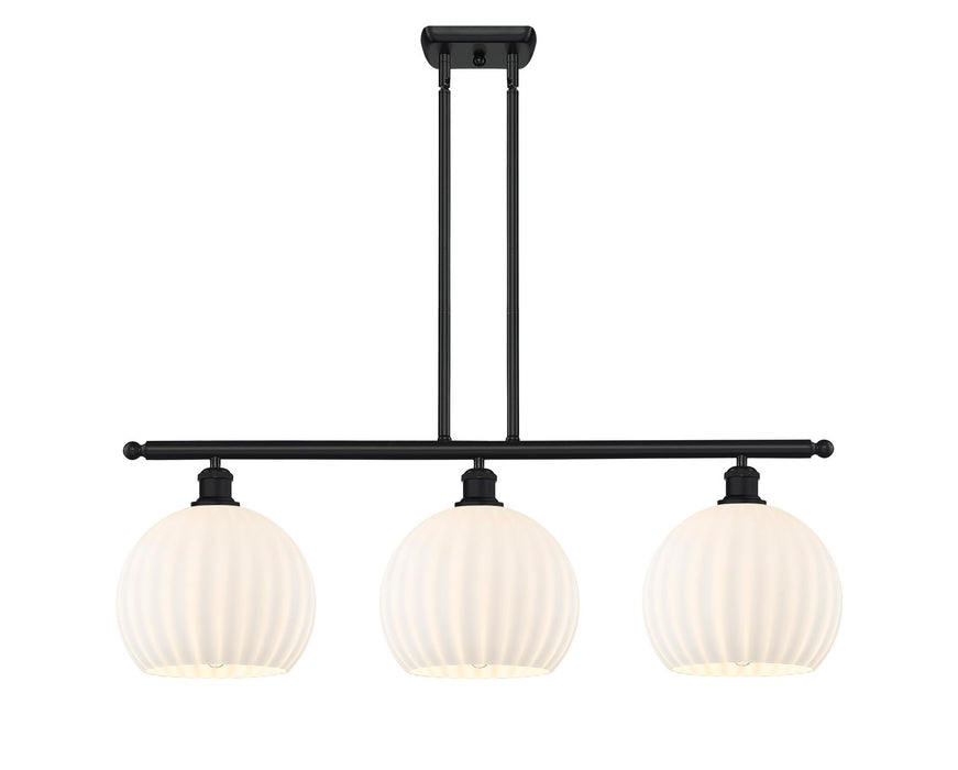 Innovations 516-3I-BK-G1217-10WV LED Island Pendant, Matte Black