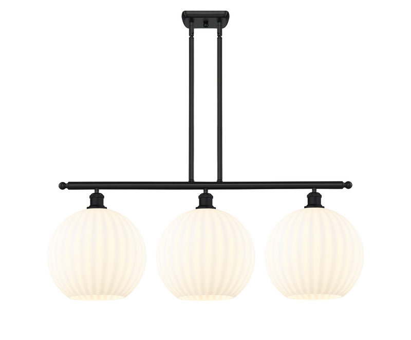 Innovations 516-3I-BK-G1217-12WV LED Island Pendant, Matte Black