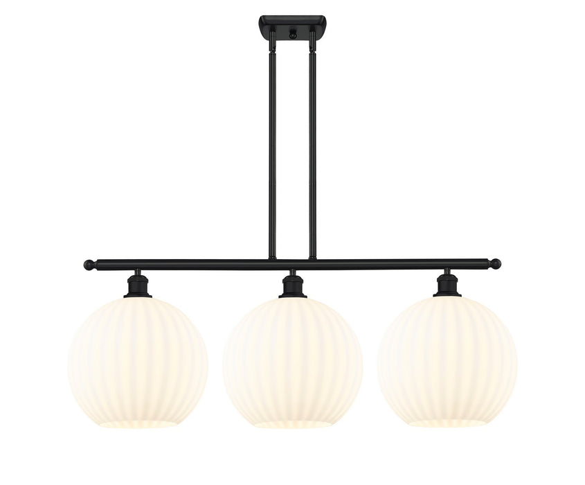 Innovations 516-3I-BK-G1217-12WV LED Island Pendant, Matte Black