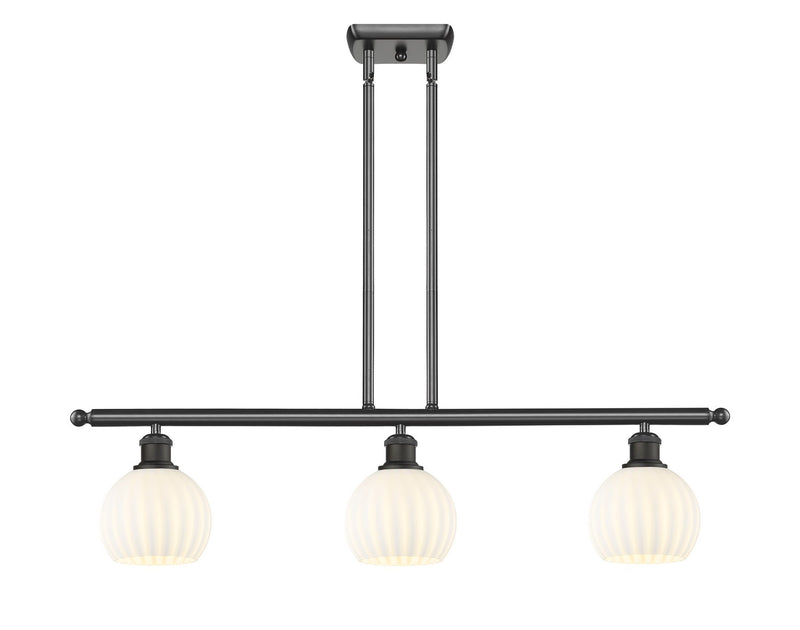 Innovations 516-3I-OB-G1217-6WV LED Island Pendant, Oil Rubbed Bronze