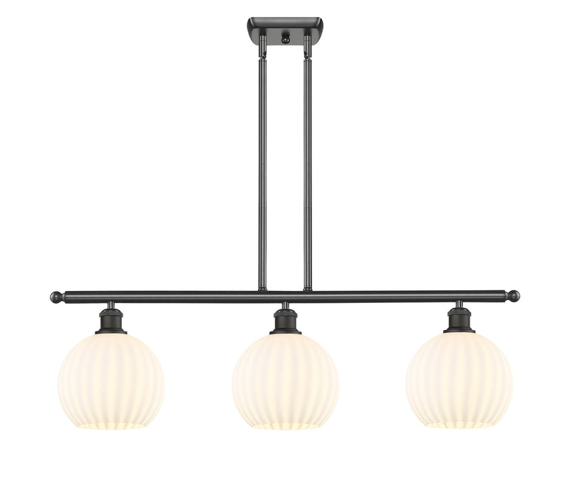 Innovations 516-3I-OB-G1217-8WV LED Island Pendant, Oil Rubbed Bronze