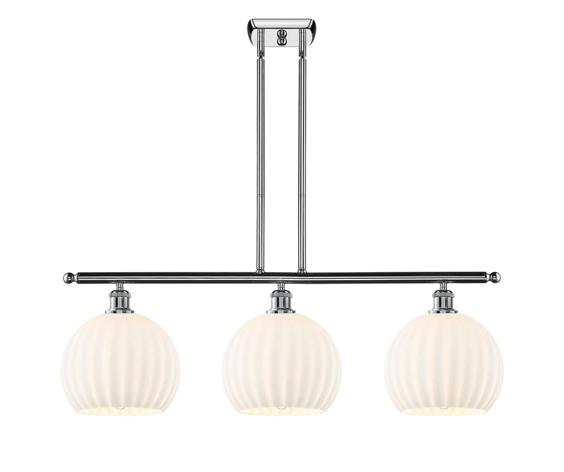 Innovations 516-3I-PC-G1217-10WV LED Island Pendant, Polished Chrome