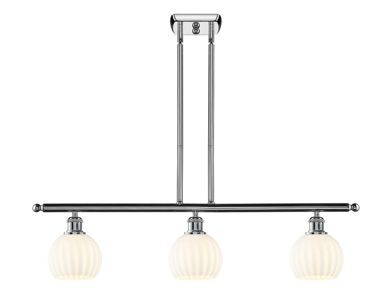 Innovations 516-3I-PC-G1217-6WV LED Island Pendant, Polished Chrome