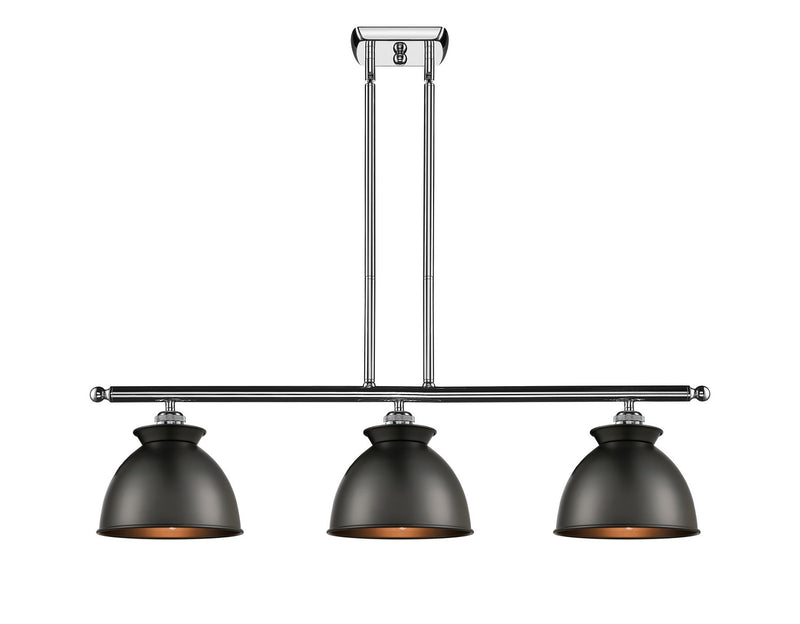 Innovations 516-3I-PC-M14-BK Three Light Island Pendant, Polished Chrome