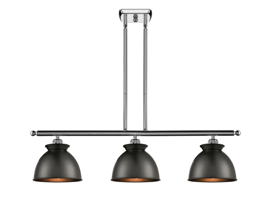Innovations 516-3I-PC-M14-BK Three Light Island Pendant, Polished Chrome
