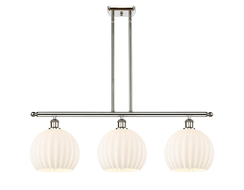 Innovations 516-3I-PN-G1217-10WV LED Island Pendant, Polished Nickel