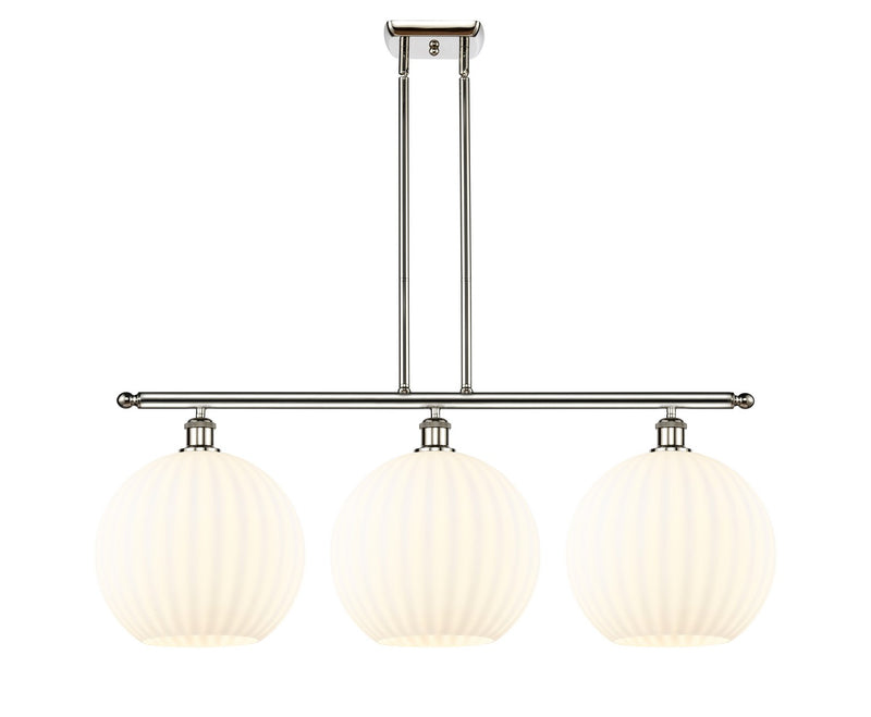 Innovations 516-3I-PN-G1217-12WV LED Island Pendant, Polished Nickel