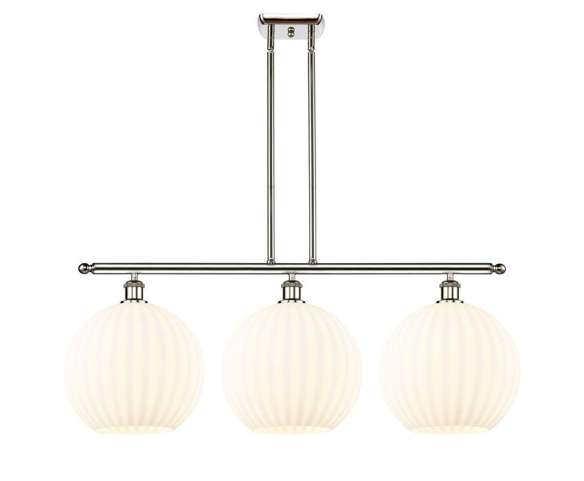 Innovations 516-3I-PN-G1217-12WV LED Island Pendant, Polished Nickel
