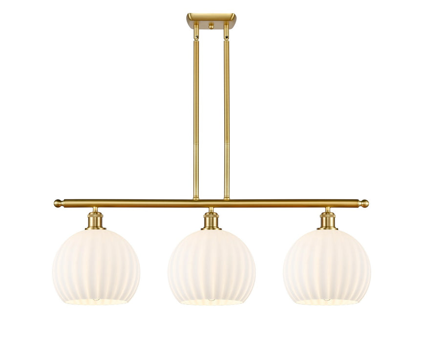 Innovations 516-3I-SG-G1217-10WV LED Island Pendant, Satin Gold