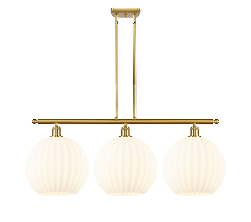 Innovations 516-3I-SG-G1217-12WV LED Island Pendant, Satin Gold