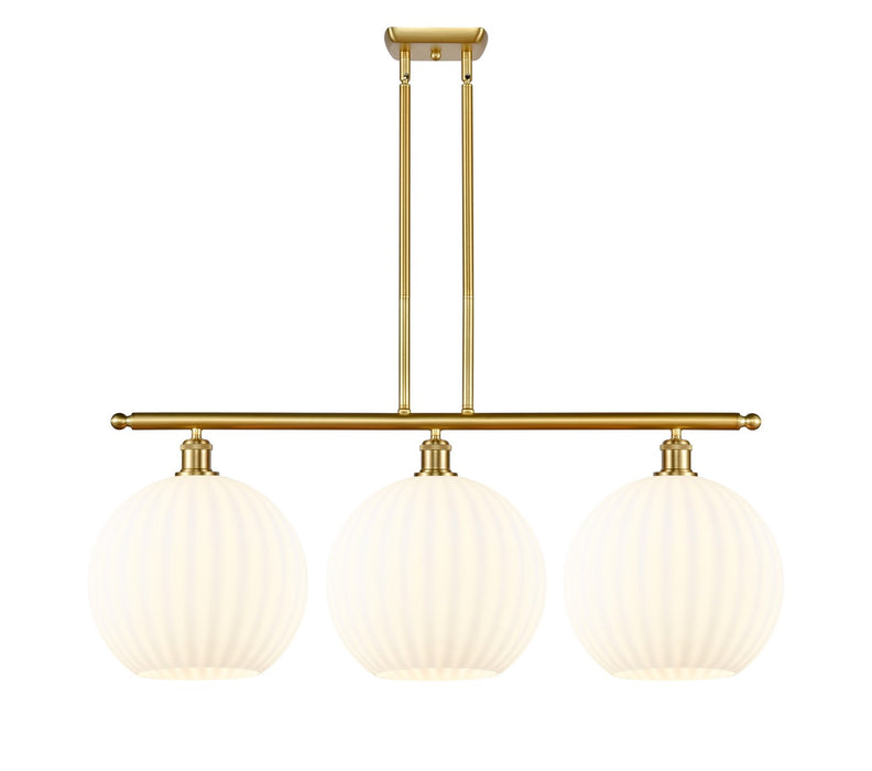 Innovations 516-3I-SG-G1217-12WV LED Island Pendant, Satin Gold