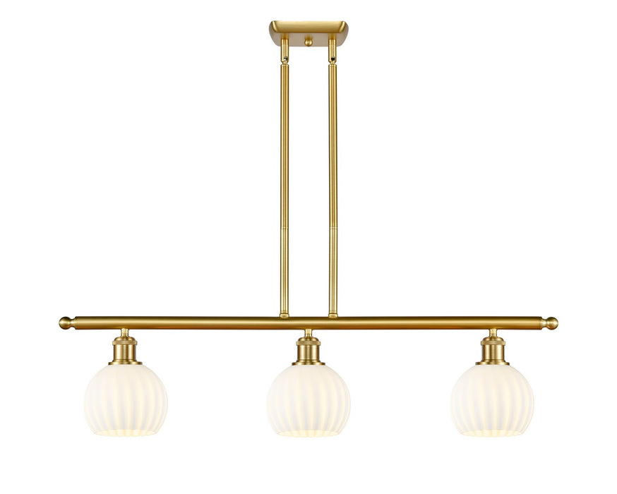 Innovations 516-3I-SG-G1217-6WV LED Island Pendant, Satin Gold