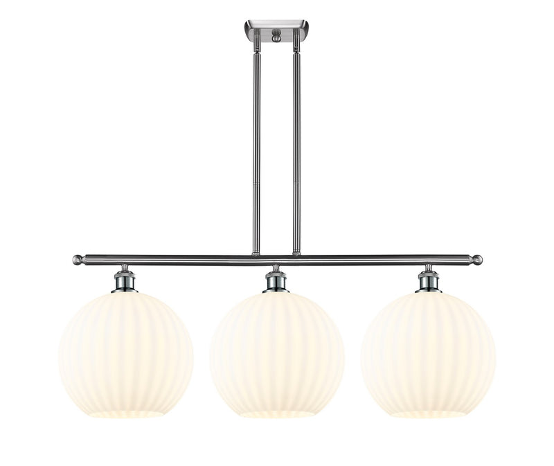 Innovations 516-3I-SN-G1217-12WV LED Island Pendant, Brushed Satin Nickel