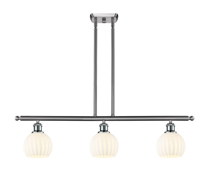 Innovations 516-3I-SN-G1217-6WV LED Island Pendant, Brushed Satin Nickel