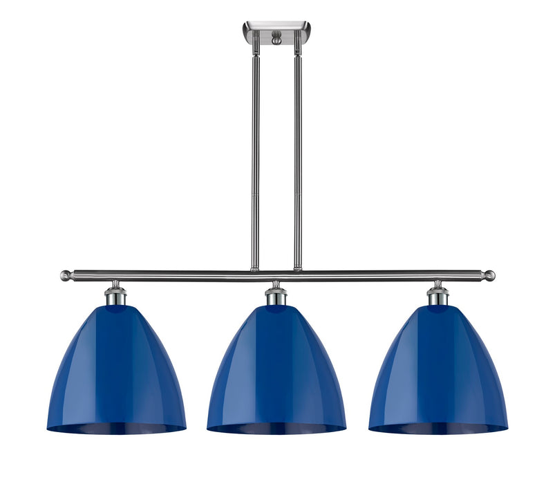 Innovations 516-3I-SN-MBD-12-BL Three Light Island Pendant, Brushed Satin Nickel