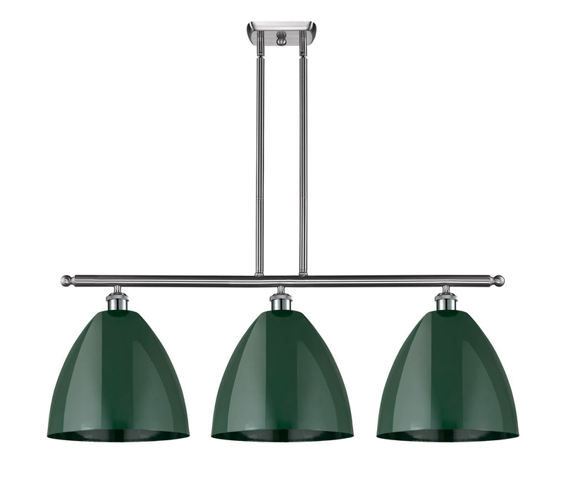 Innovations 516-3I-SN-MBD-12-GR Three Light Island Pendant, Brushed Satin Nickel