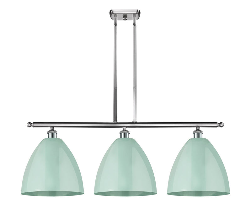 Innovations 516-3I-SN-MBD-12-SF Three Light Island Pendant, Brushed Satin Nickel