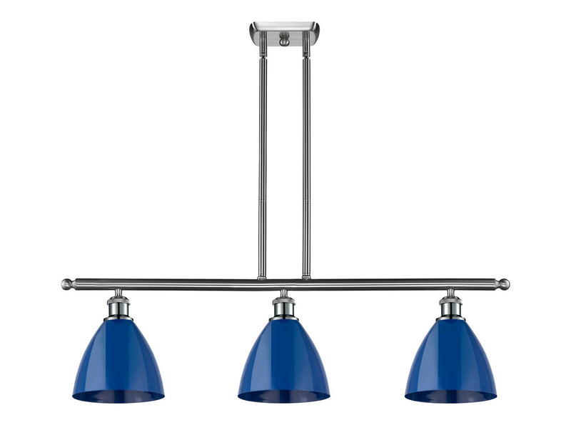 Innovations 516-3I-SN-MBD-75-BL Three Light Island Pendant, Brushed Satin Nickel
